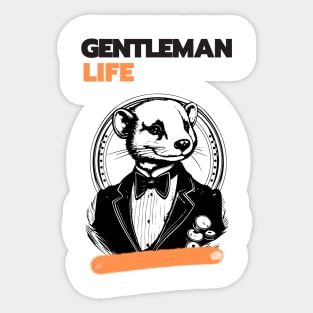 Funny Mouse Gentleman Life Cool Sticker